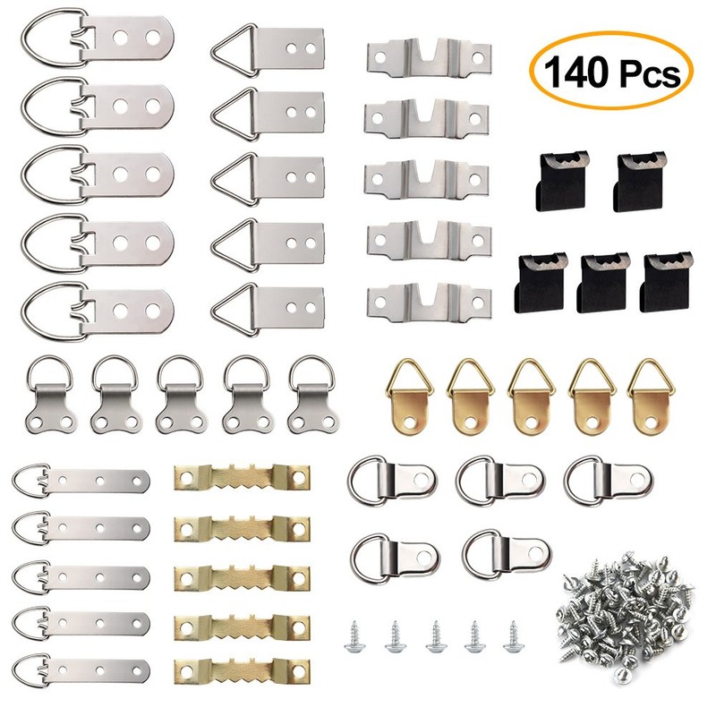 KUUQA 140 Pcs Picture Hangers Kit Photo Frame Hanging Hooks