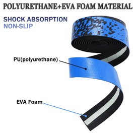 JHFXLQQ Bicycle Handlebar Tape: Enhance Your Bike Handlebar Grip with These Bar Tape for Road Bike - Bar Tape of Comfortable Non-Slip Shock Absorption (Blue)