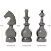 Deco 79 Aluminum Metal Chess Decorative Sculpture King, Knight, Bishop