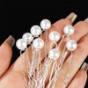 40Pcs U-Shaped Bridal Hairpins with Rhinestone and Pearl Alloy Metal