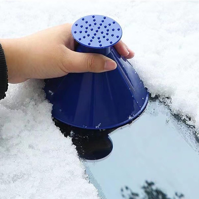 Hsthe Sea 2Pcs Car Ice Scraper, Round Cone Car Ice