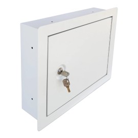 Plugsharge Heavy-Duty In-Wall Safe with Key Lock for Secure Storage, Wall Safe Box
