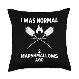 Cool Marshmallow For Men Women Marshmallows Camping Smore Throw Pillow