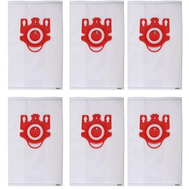 Mumaxun 6pcs Replacement for Miele FJM Vacuum Bags, fit S200 , S300, S500, S4000, S6000, Compact C1/C2 Series