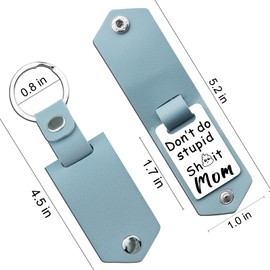 Son Gifts from Mom Don't Do Stupid St Keychain Gifts to Daughter Birthday Christmas Valentine's Day Gifts for Teenagers Boys Girls Kids Funny Graduation Gifts for Him Her Stocking Stuffer Gag Gifts