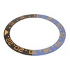 Ceramic Watch Bezel Insert 38mm Blue Black Base Gold Digit