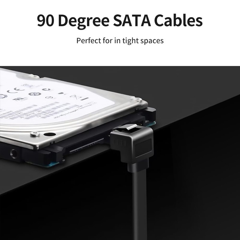 XANHAM 1-Pack 18 Inch SATA Cable, SATA III Cable 6Gbps
