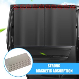2 Stück Sonnenschutz Auto Baby, Magnetisch Auto Vorhang,UV Schutz Sonnenblende Auto Double Protection Effect Autofenster Sonnenschutz,für Schützt Kinder, Erwachsene Auto Verdunkelung Fenster