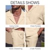 YAOHUOLE Mens Beach Clothes Linen Sets Men Outfits 2 Piece