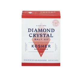 Diamond Crystal Kosher Salt Flakes – Full Flavor, No Additives and Less Sodium - Pure and Natural Since 1886-1 Pound Box
