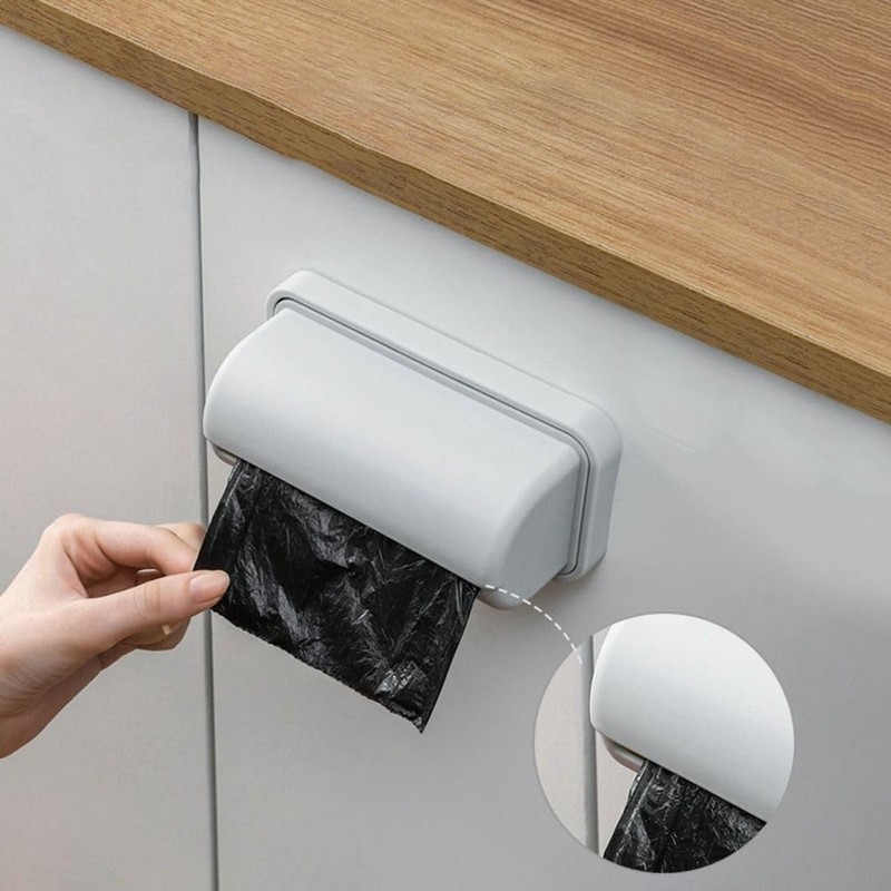 1Pc Apricot Trash Bag Dispenser Roll Holder, Kitchen Trash Bag