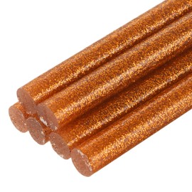 sourcing map 6pcs Full Size Hot Glue Sticks for Glue Gun 7mm x 200mm Small Glue Sticks, Glitter Bronze Gold