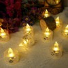 SupBri 24 Pack Flameless Tea Lights Battery Operated, Crystal LED