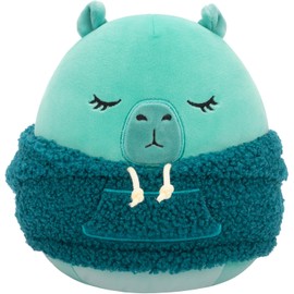 Squishmallows Original 7.5-Inch Nastia the Capybara with a Wooly Hoodie