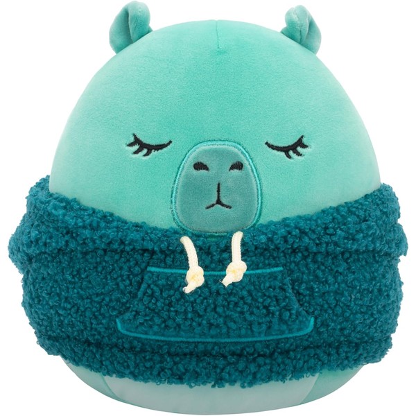 Squishmallows Original 7.5-Inch Nastia the Capybara with a Wooly Hoodie