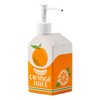 Amorettise Ceramic Orange Juice Bottle Soap Dispenser, Refillable Lotion Pump