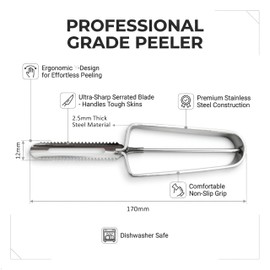 SoKalChw Best Potato Peelers for Kitchen, Just Like Mom's Old Steel Peeler