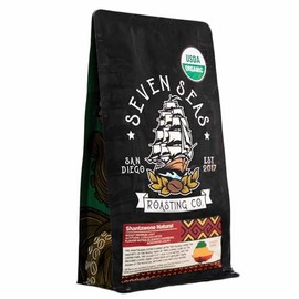 Seven Seas Roasting Co. USDA Organic Ethiopian Shantawene Natural, Light Roast, Whole Bean Coffee, 12 oz