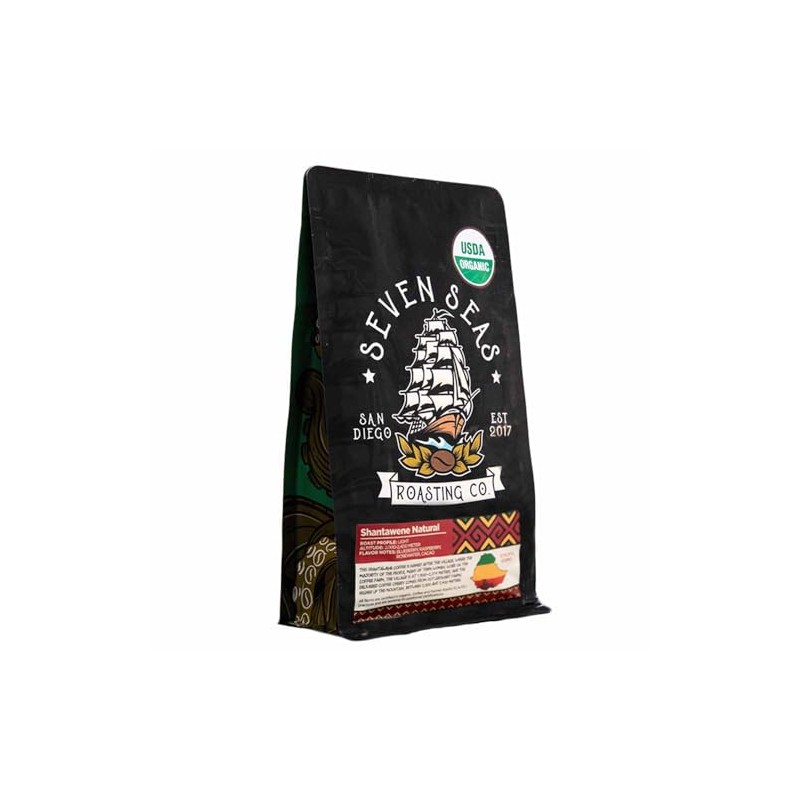Seven Seas Roasting Co. USDA Organic Ethiopian Shantawene Natural, Light