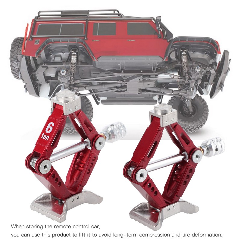 2Pcs Metal Universal Rhombus Adjustable Lifting Jack Accessory for 1/10