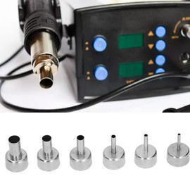 6Pcs Soldering Station Nozzle Blow Soldering Accessory Mouth Tips for Hot Air Hot Air Attachment Hot Air for Gun Nozzle for Desoldering Air for Gun Nozzle for Gun Tsui Kit Heat