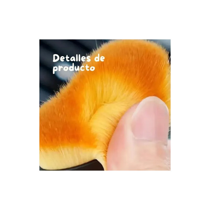 Brocha Curva Cuidado Facial Cerdas Suaves Maquillaje Base F