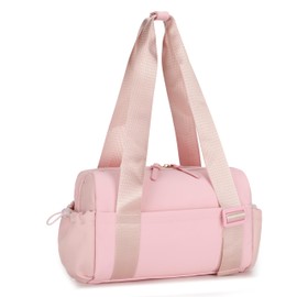 Mini Gym Bag for Women, Small Duffle Tote Bag with Wet Compartment, Lightweight Cute Gym Bag for Girls Weekender Yoga Workout Work, Pink