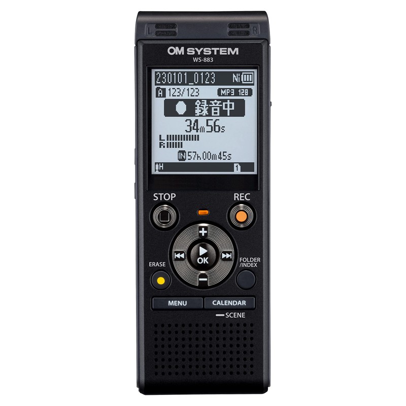 OM SYSTEM WS-883 BLK for Language Learning/Lecture Recording/Meeting Recording/Minutes/Linear PCM