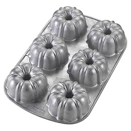 Nordic Ware Commercial Original Bundt Muffin Pan with Premium Non-Stick Coating, 6-Cavity