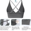 Evercute Women's Sports Bras Adjustable Deep V Neck Bras Wireless