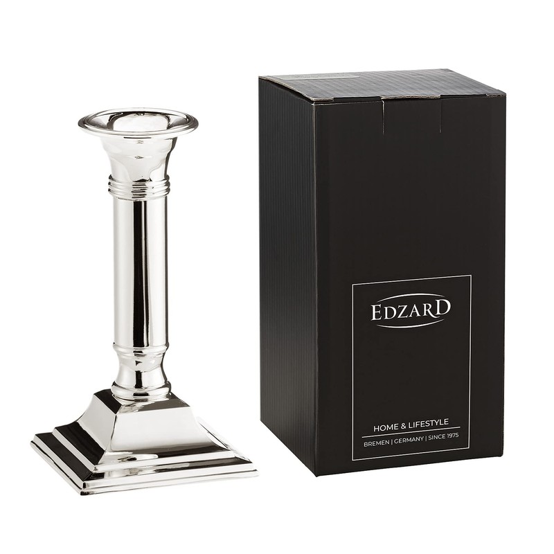 Silver Plated Candlestick ALFORD, Height 15 cm, Silver Plated