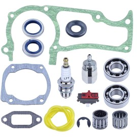 Hippotech Crankshaft Bearing Seal Gasket with Spark Plugs for Husqvarna Chainsaws 362 365 371 372 372XP