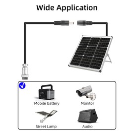 GELRHONR DC to GX16 2Pin, DC 5.5 x 2.1mm Male to GX-16 Female Plug Power Cable for Portable Charging Stations, Mechanical Equipment and More