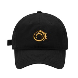 FANNOO Lightweight Embroidery Baseball Caps-Ouroboros Embroidered Hat Unisex Washed Cotton Adjustable Cap Hats