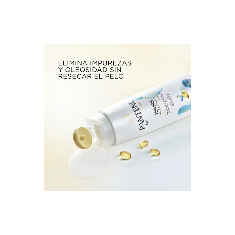 Shampoo Equilibrante Pantene Equilibrio Raíz Y Puntas 300 Ml