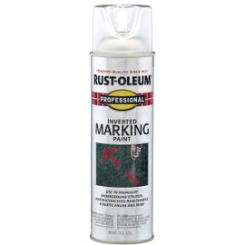 Rust-Oleum 2596838 Professional Inverted Marking Spray Paint, 15 oz, Clear