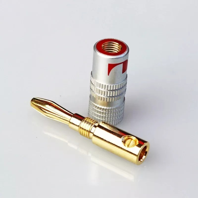 Nakamichi 2 Conectores Banana Plug Audio Bocinas Nakamichi Oro 24k