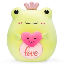 PLAYNICS Original 14-inch Large Frog Plush Pillow Stuffed Animal Toy,Big Size Cute Soft Toys Fat Kawaii Plushie,Gift for Kids Girls Boys Girlfriend Children