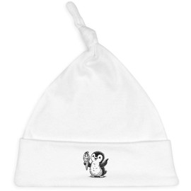 Azeeda 'Penguin with Ice Cream Cone' Baby Beanie Hat (BH00032587)
