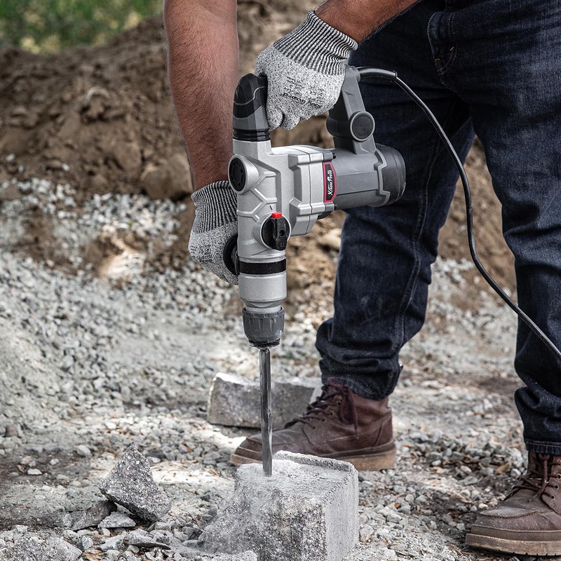 XtremepowerUS 1200W Electric Rotary Hammer SDS Plus Drill Swivel Adjustable