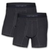 Carhartt mens Cotton Polyester 2 Pack Boxer Briefs, Black, Medium
