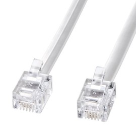 Sanwa Supply Modular Cable, TEL-N1-1N2, White
