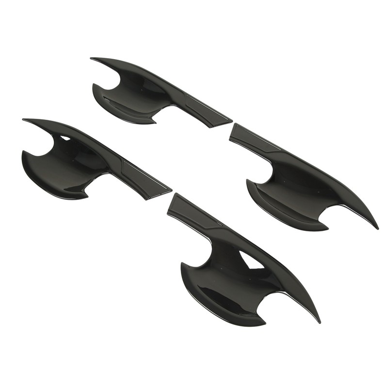 4PCs Car Exterior Door Handle Bowl Protector Glossy Black Cup