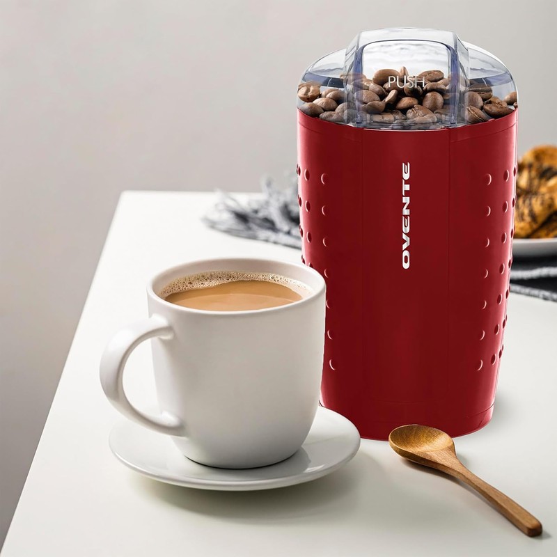 OVENTE Electric Coffee Grinder - Small Portable & Compact Grinding