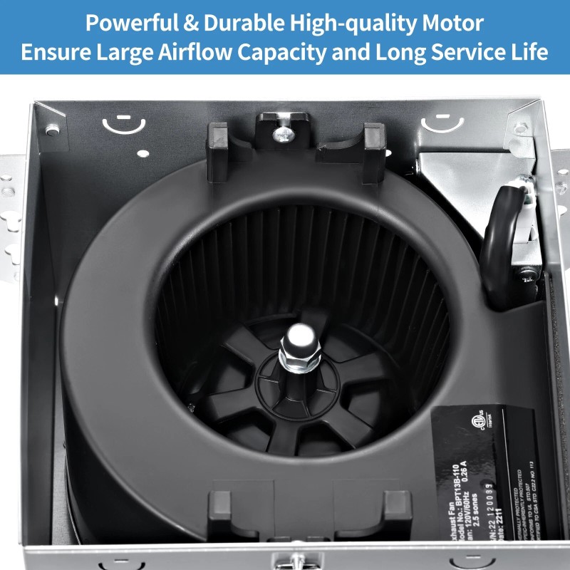 JOEAONZ Bathroom Fan 110 CFM Energy-Saving Household Bath Vent Extractor
