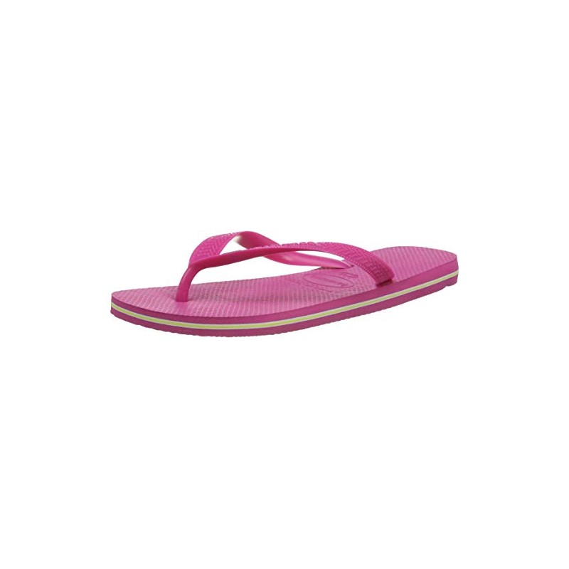 Havaianas Unisex Brazil Logo Flip Flops, Pink River, 33/34 EU