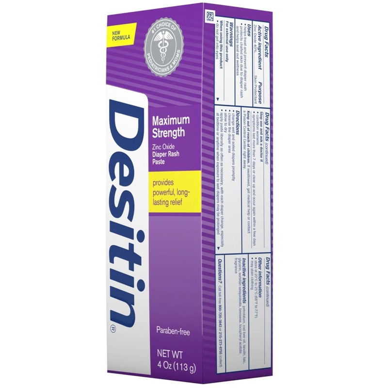 DESITIN Maximum Strength Diaper Rash Paste, 3 Pack (4 Ounce)
