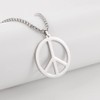 UNIFT Peace Necklace for Men Women Stainless Steel Hippie Style