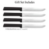 RADA 4-Piece Utility Knife Set Black Handled Steak Knives with