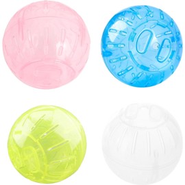 1Pc Silent Exercise Ball Plastic Spinner Hamster Running for Sugar Gliders Small Mice Gerbils Small Animal Exercise Wheels Multiple Colors Hamster Exercise Ball，Small Animal Health Supplie（White）